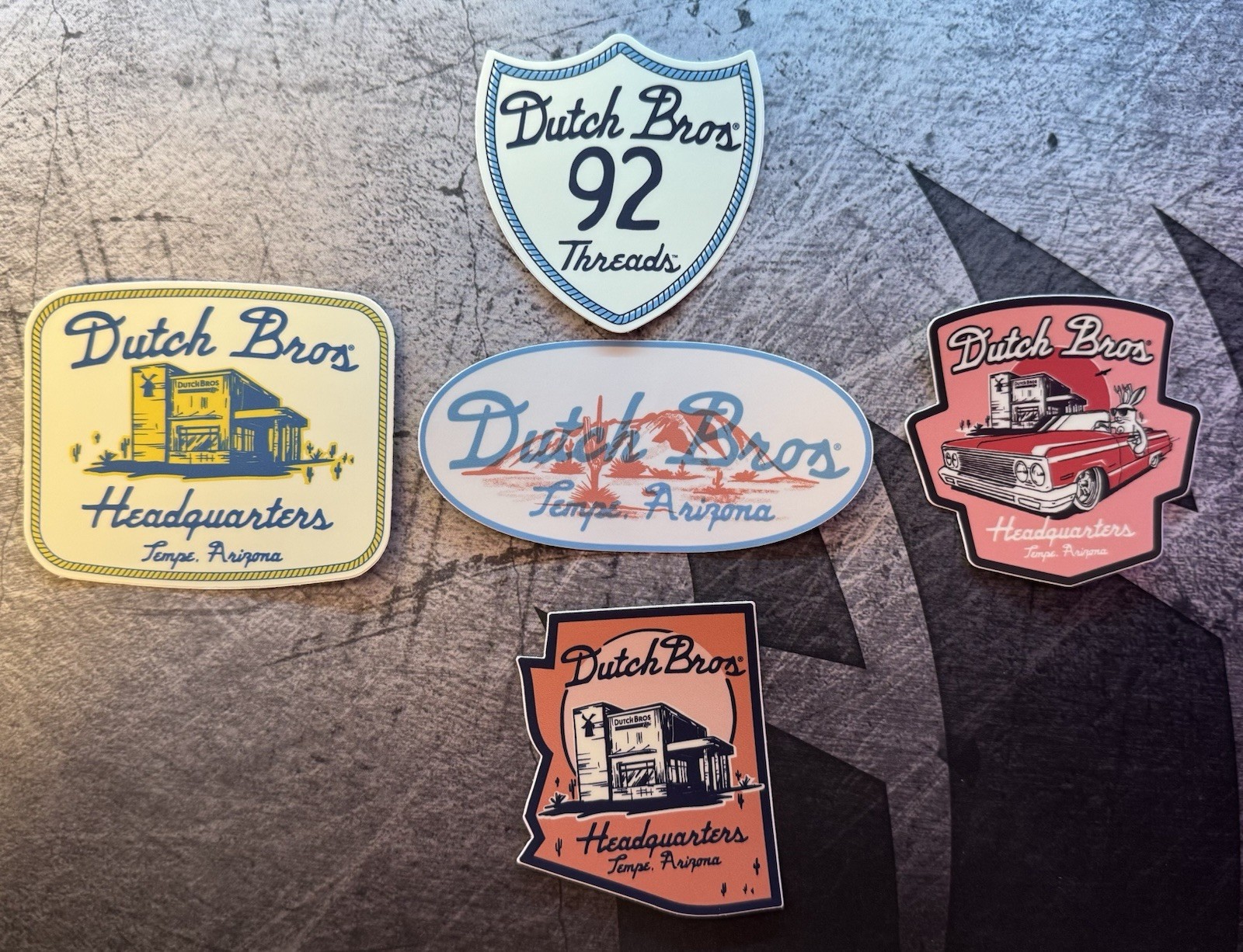 Dutch Bros Sticker Lot of 5 Tempe AZ Headquarters Exclusive Rare Stickers Dutch Bros Sticker Lot of 5 Tempe AZ Headquarters Exclusive Rare Stickers