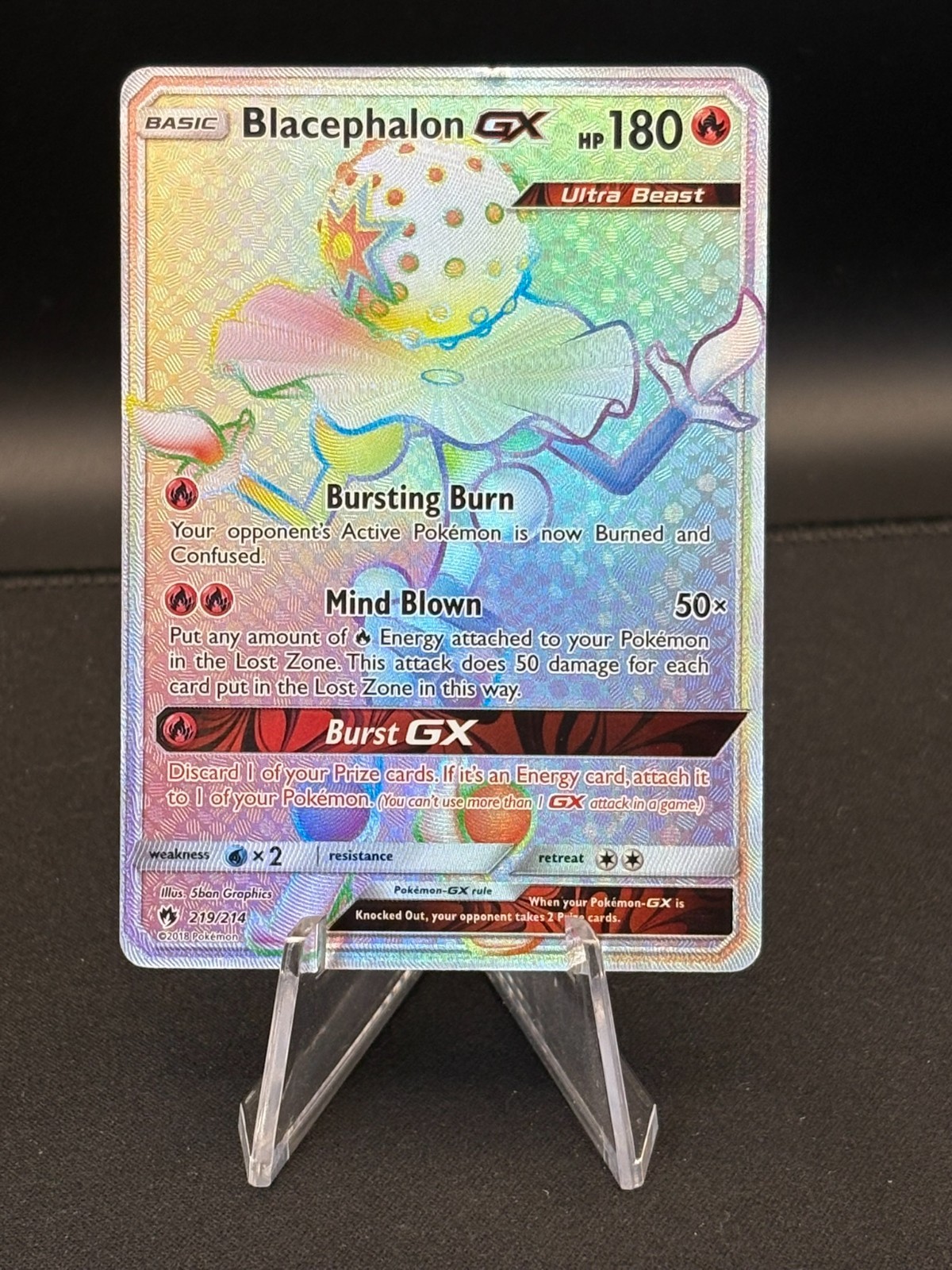 Blacephalon GX 219/214 -Lost Thunder Secret Holo - HP+ Blacephalon GX 219/214 -Lost Thunder Secret Holo - HP+