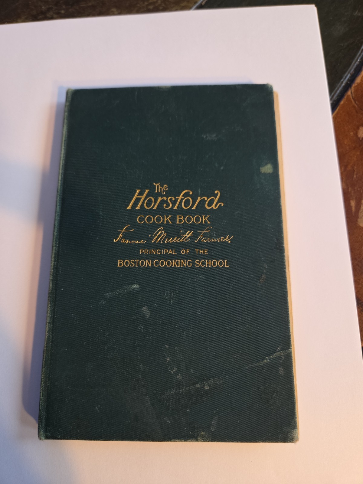 Antique 1895 The Horsford Cook Book by Fannie Merritt Farmer Hardcover Book 