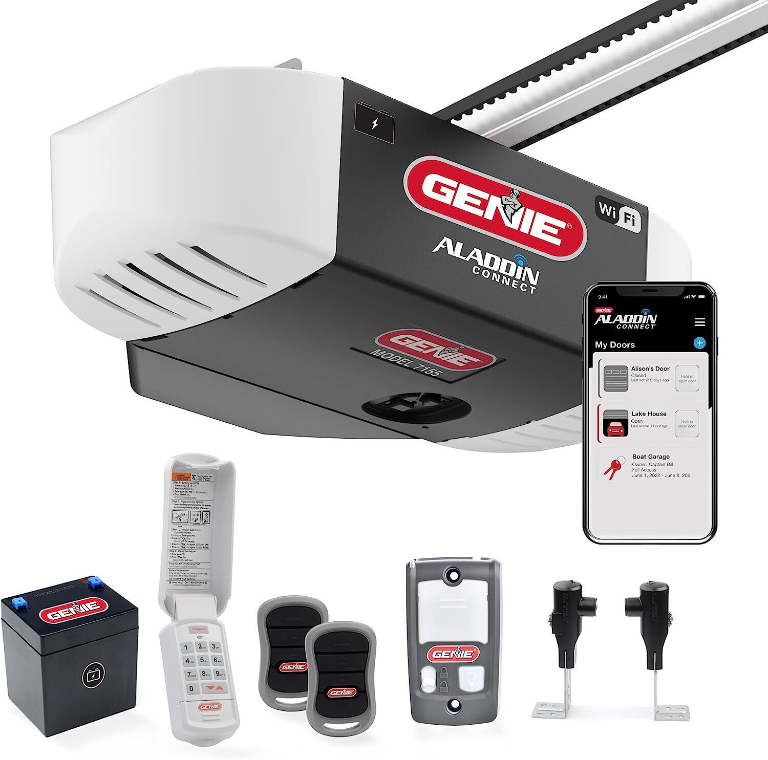 Genie Signature Series 1-1/4 HPc Ultra-Quiet Belt Drive Smart Garage Door Opener Genie Signature Series 1-1/4 HPc Ultra-Quiet Belt Drive Smart Garage Door Opener