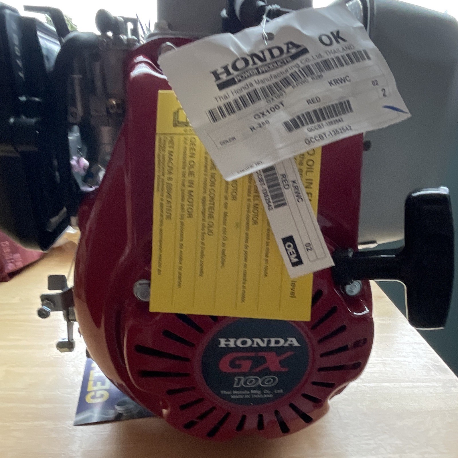 New Genuine Honda Gx100T KRWC 98cc Rammer Engine-Jumping Jack Compactor 