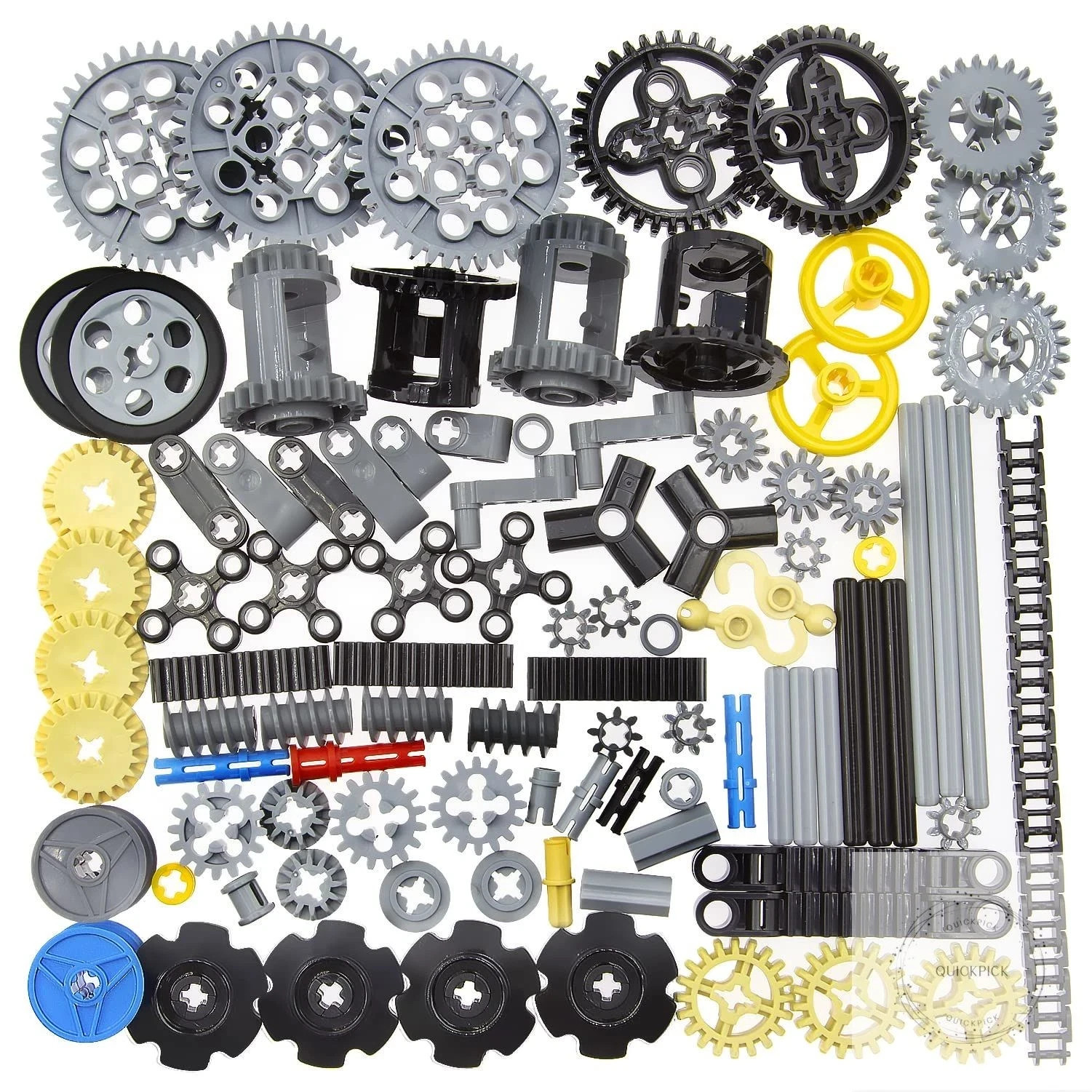 100+PCS Technic Gears and Axles Compatible with Technic-Sets,Gears-Rack (Gears-P