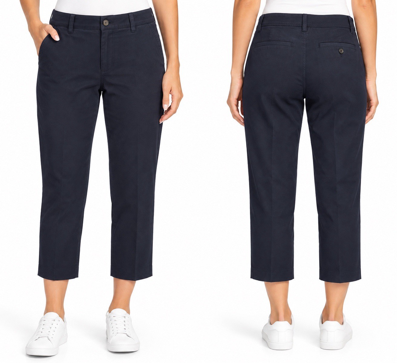 TALBOTS NWT $89 Relaxed Chino Navy Perfect Crop Pants Size 12 Petite 34x22 c7 TALBOTS NWT $89 Relaxed Chino Navy Perfect Crop Pants Size 12 Petite 34x22 c7