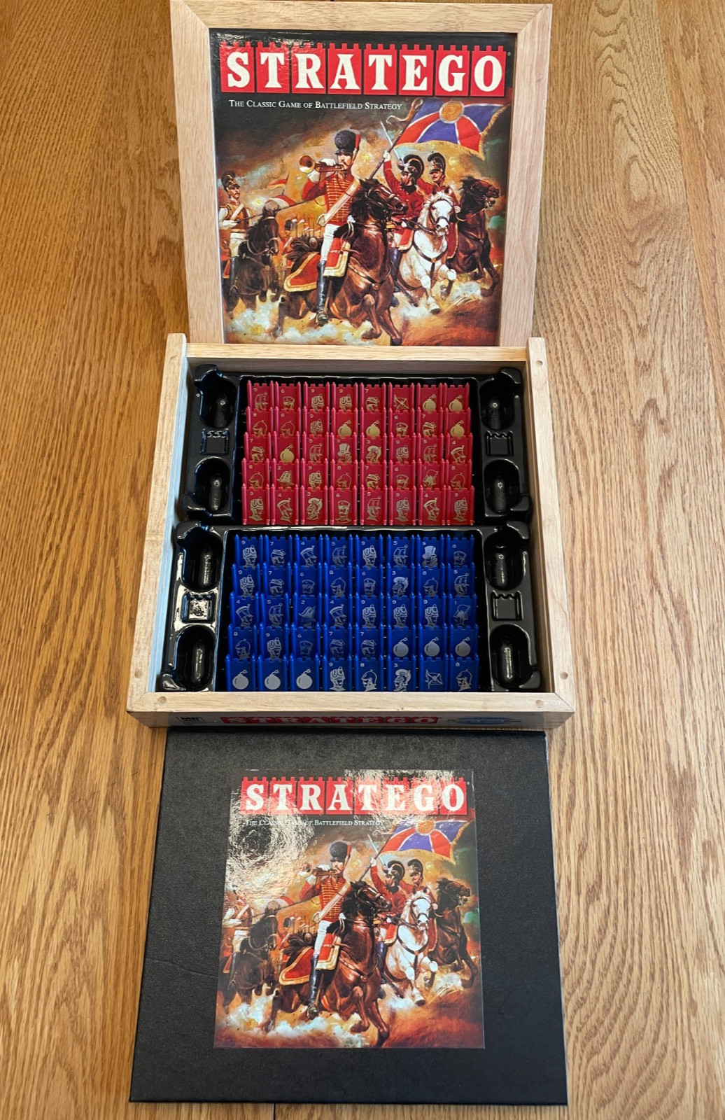 Vintage 2002 STRATEGO Nostalgia Series Battlefield Strategy Game in Wood Box Vintage 2002 STRATEGO Nostalgia Series Battlefield Strategy Game in Wood Box