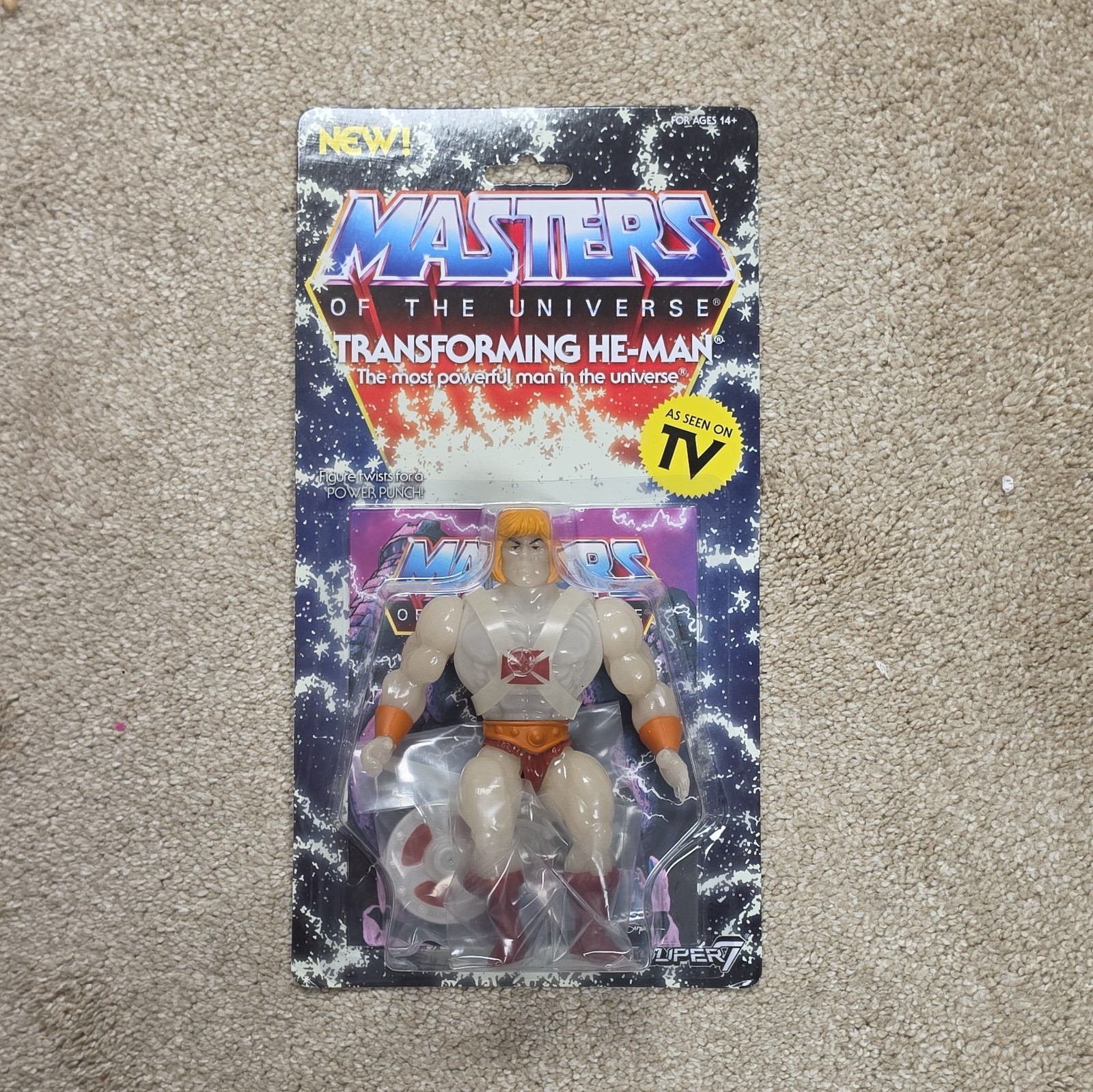 Super7 Masters of The Universe Transforming He-Man MOTU GITD New Sealed 2019