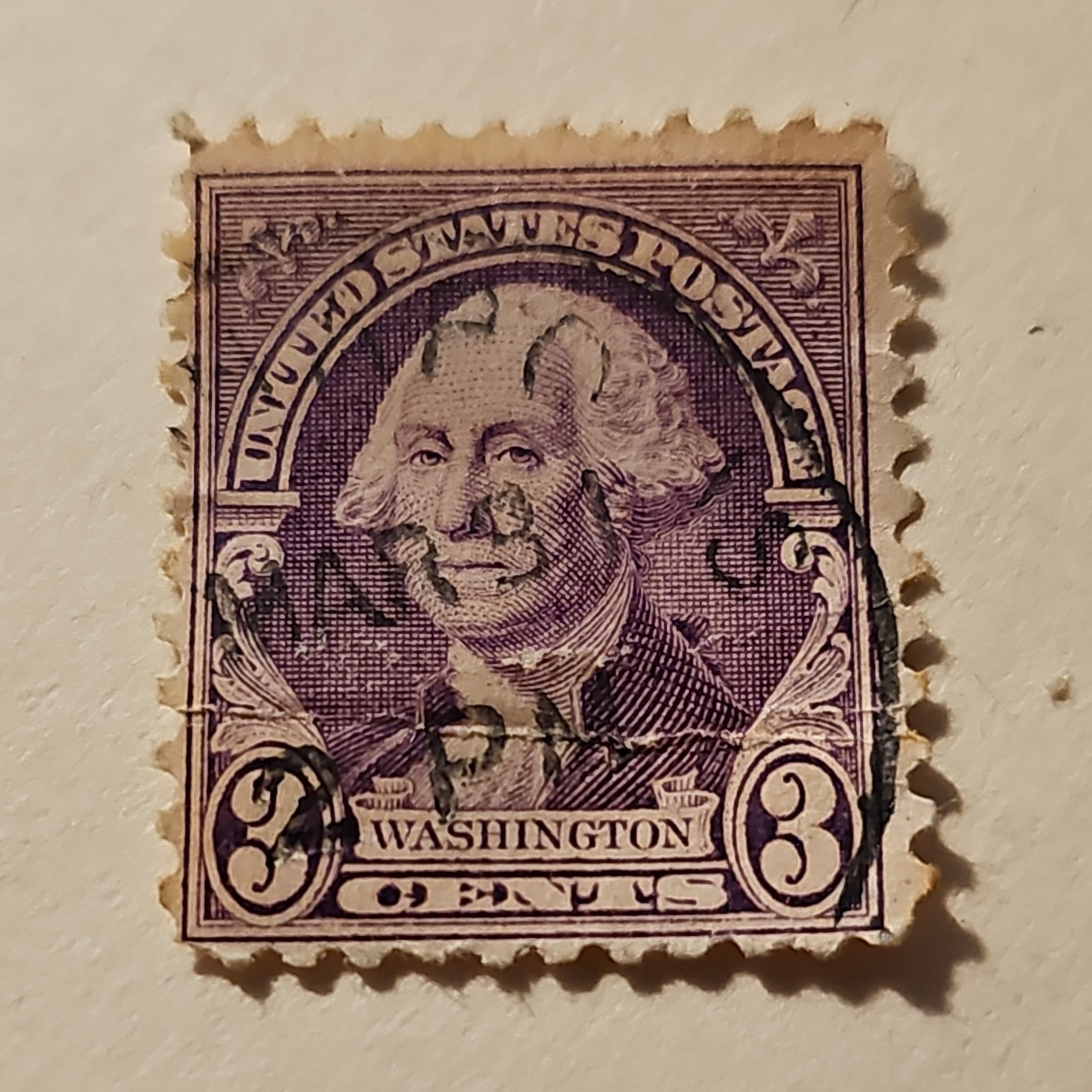 United States 3 Cent Washington Violet Used Cancelled Postage Stamp 1901-1910 United States 3 Cent Washington Violet Used Cancelled Postage Stamp 1901-1910