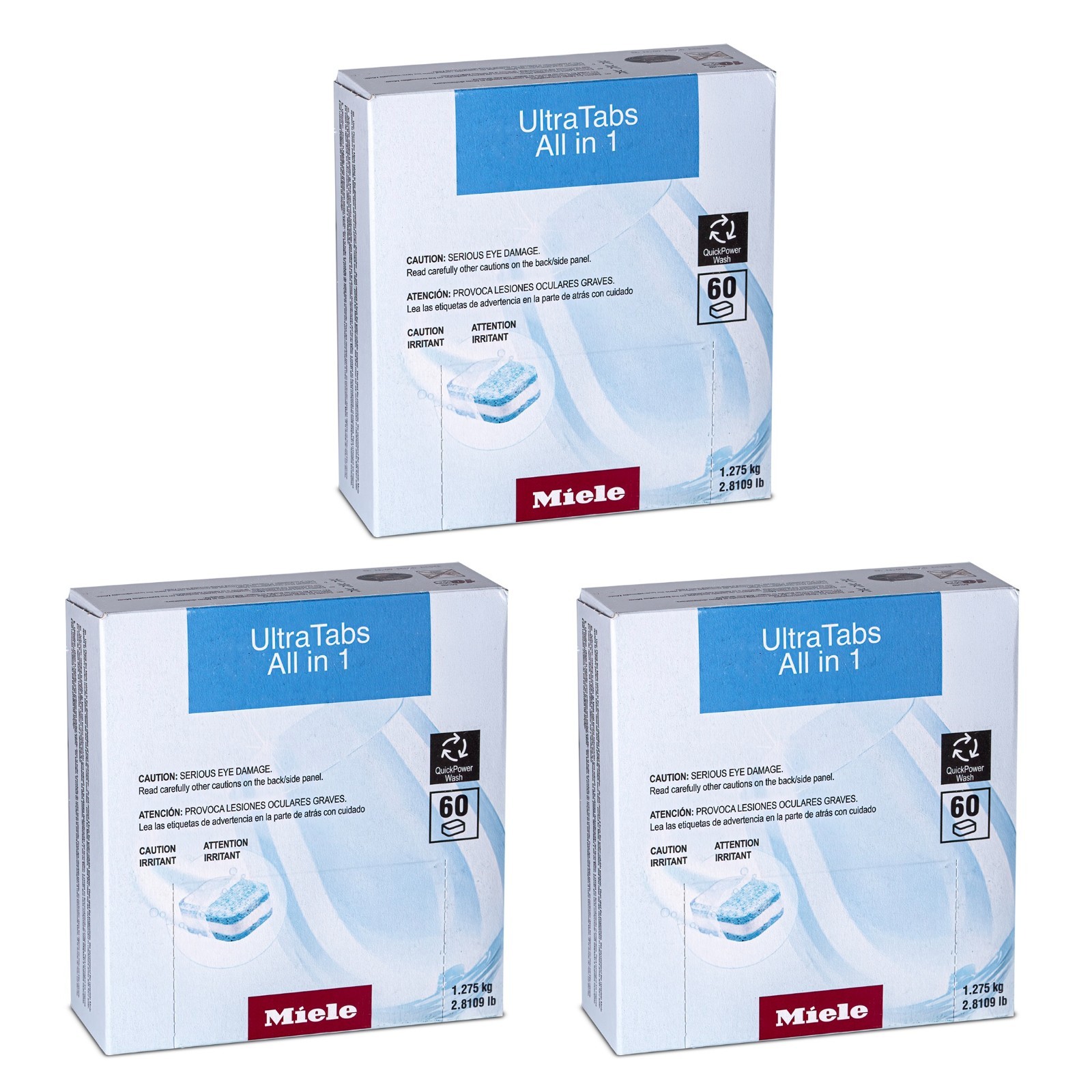 Miele Ultra Tabs All In 1 Dishwasher Detergent Tabs 3 Boxes 180 Tabs