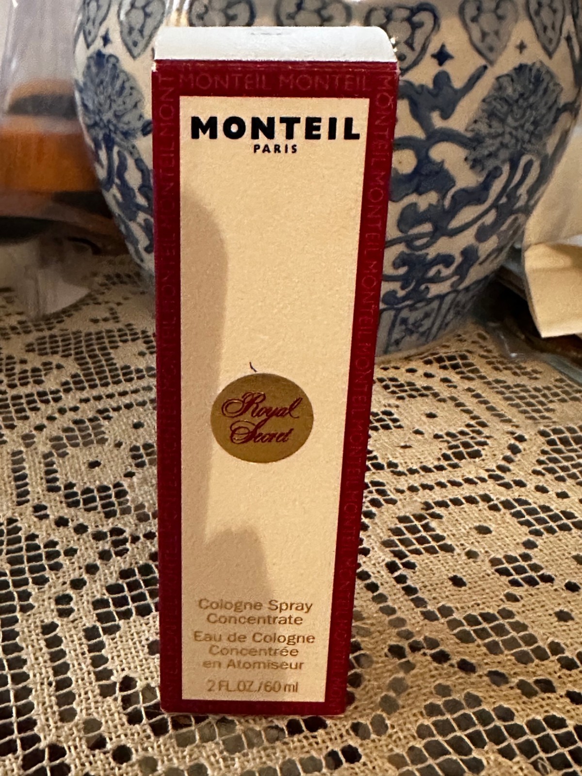 Vintage Monteil Paris Royal Secret Cologne Spray Concentrate 2 oz 60ml w/Box Vintage Monteil Paris Royal Secret Cologne Spray Concentrate 2 oz 60ml w/Box