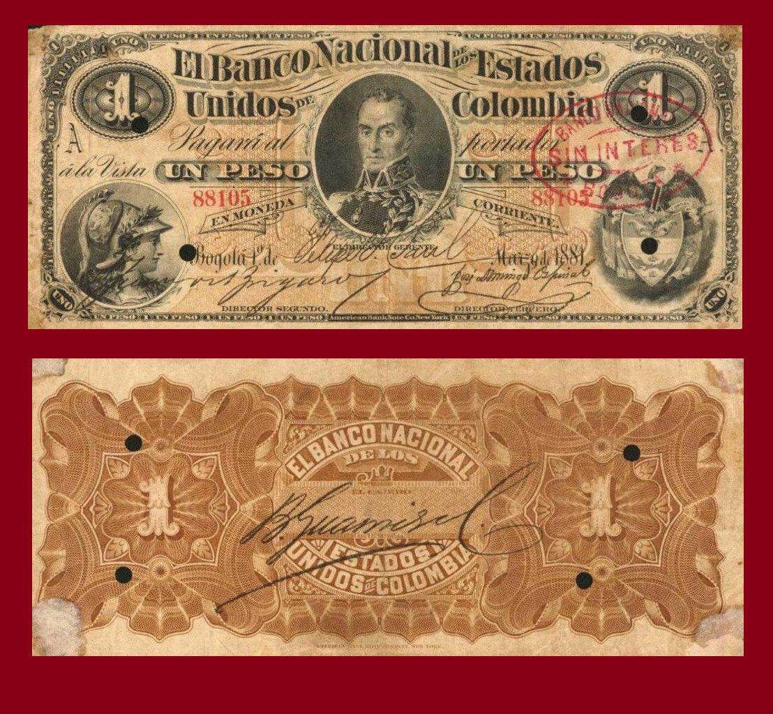 Colombia colombia 1 peso 1881 - Copy Colombia colombia 1 peso 1881 - Copy