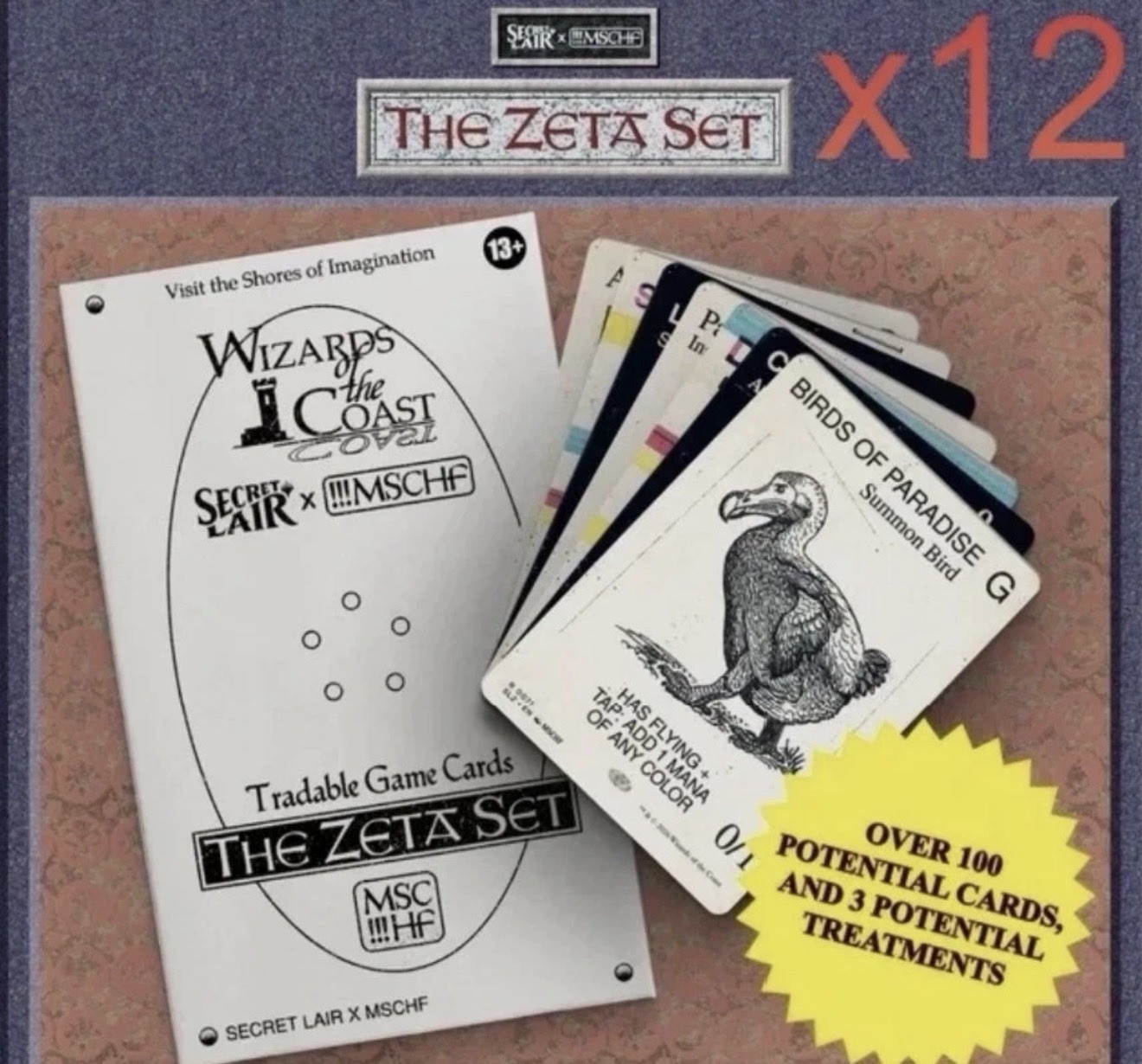 Magic the Gathering : Secret Lair x MSCHF Zeta Set PRESALE (NOV SHIP) x12 PACKS Magic the Gathering : Secret Lair x MSCHF Zeta Set PRESALE (NOV SHIP) x12 PACKS