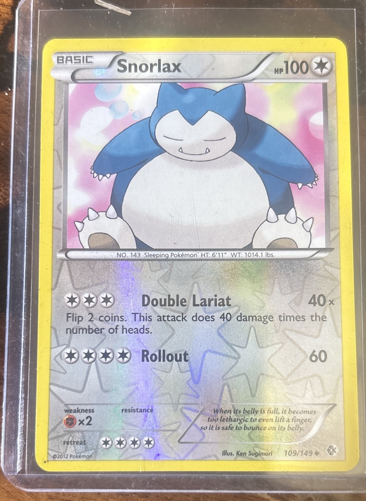 Snorlax 109/149 Boundaries Crossed Reverse Holo