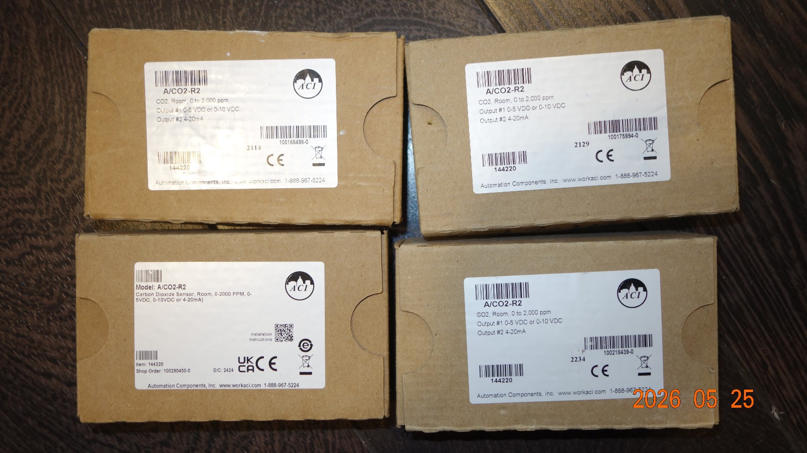 Qty 4 ACI A/CO2-R2 Room Sensor, White NEW TO LOWER 48 Qty 4 ACI A/CO2-R2 Room Sensor, White NEW TO LOWER 48