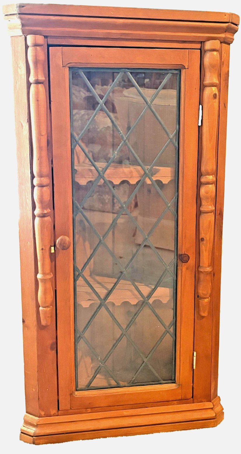 Charming Vtg Handmade Wood Hanging Corner Cabinet Cupboard Crosshatch Design Charming Vtg Handmade Wood Hanging Corner Cabinet Cupboard Crosshatch Design