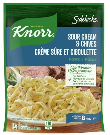 Knorr Sidekicks Sour Cream & Chives Pasta Side Dish, 120g