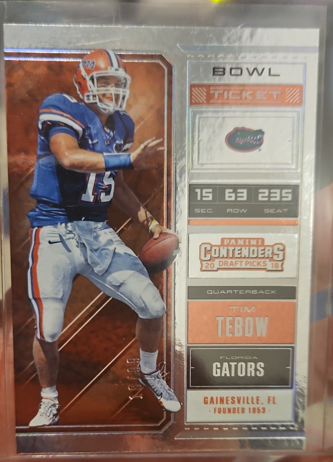 2018 Panini Contenders Draft Picks Season Ticket Tim Tebow Bowl Ticket /99 UF 2018 Panini Contenders Draft Picks Season Ticket Tim Tebow Bowl Ticket /99 UF