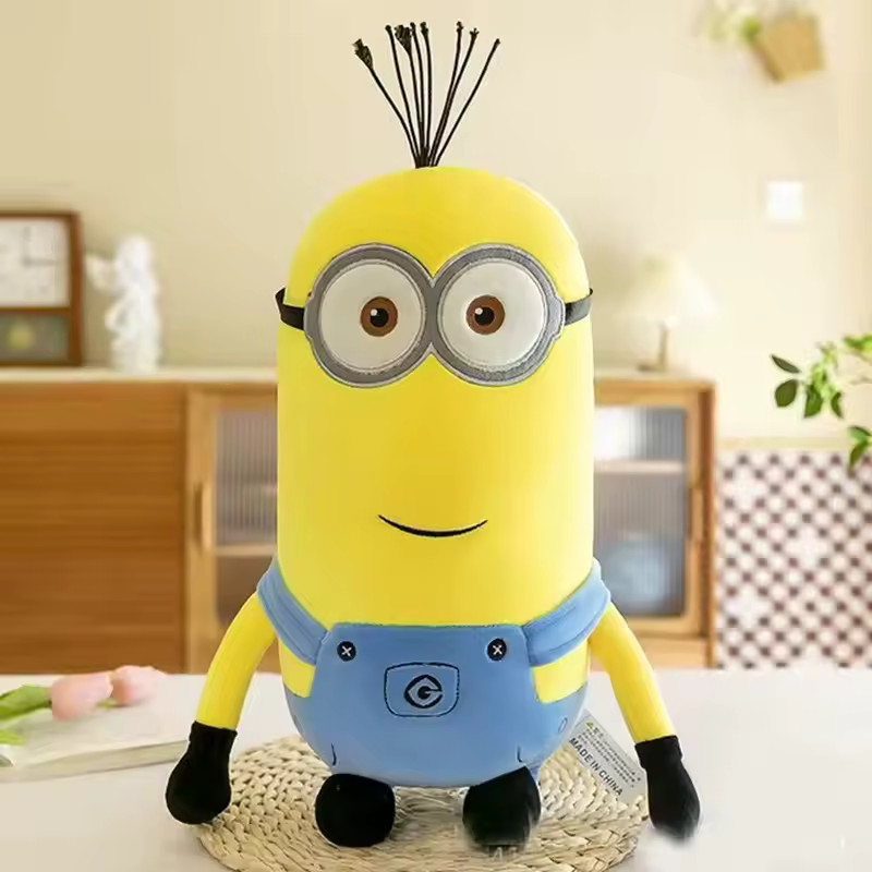 Cute Minions Movie Characters Yellow Plush Toys Bob Stuart In Jeans Soft Dolls Cute Minions Movie Characters Yellow Plush Toys Bob Stuart In Jeans Soft Dolls