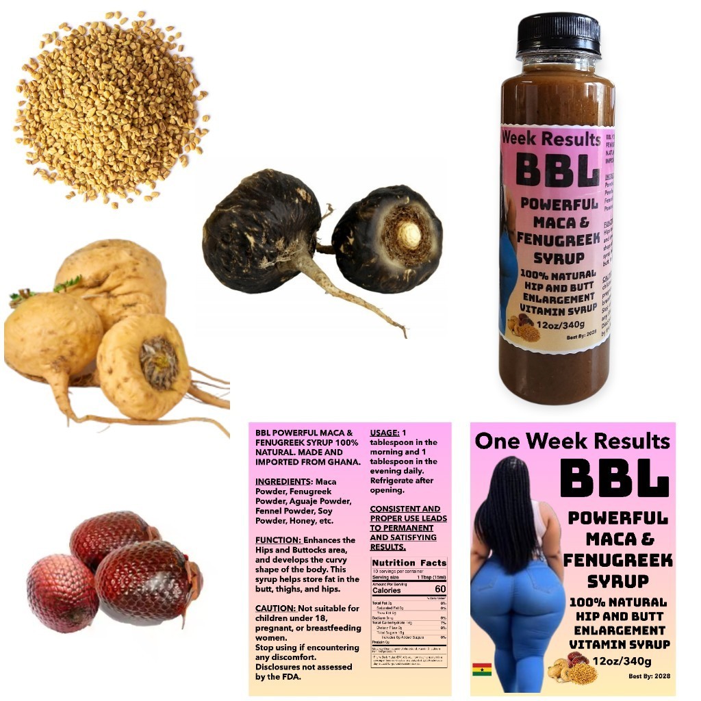 ONE WEEK RESULTS BBL POWERFUL MACA & FENUGREEK SYRUP 100% NATURAL 12oz ONE WEEK RESULTS BBL POWERFUL MACA & FENUGREEK SYRUP 100% NATURAL 12oz