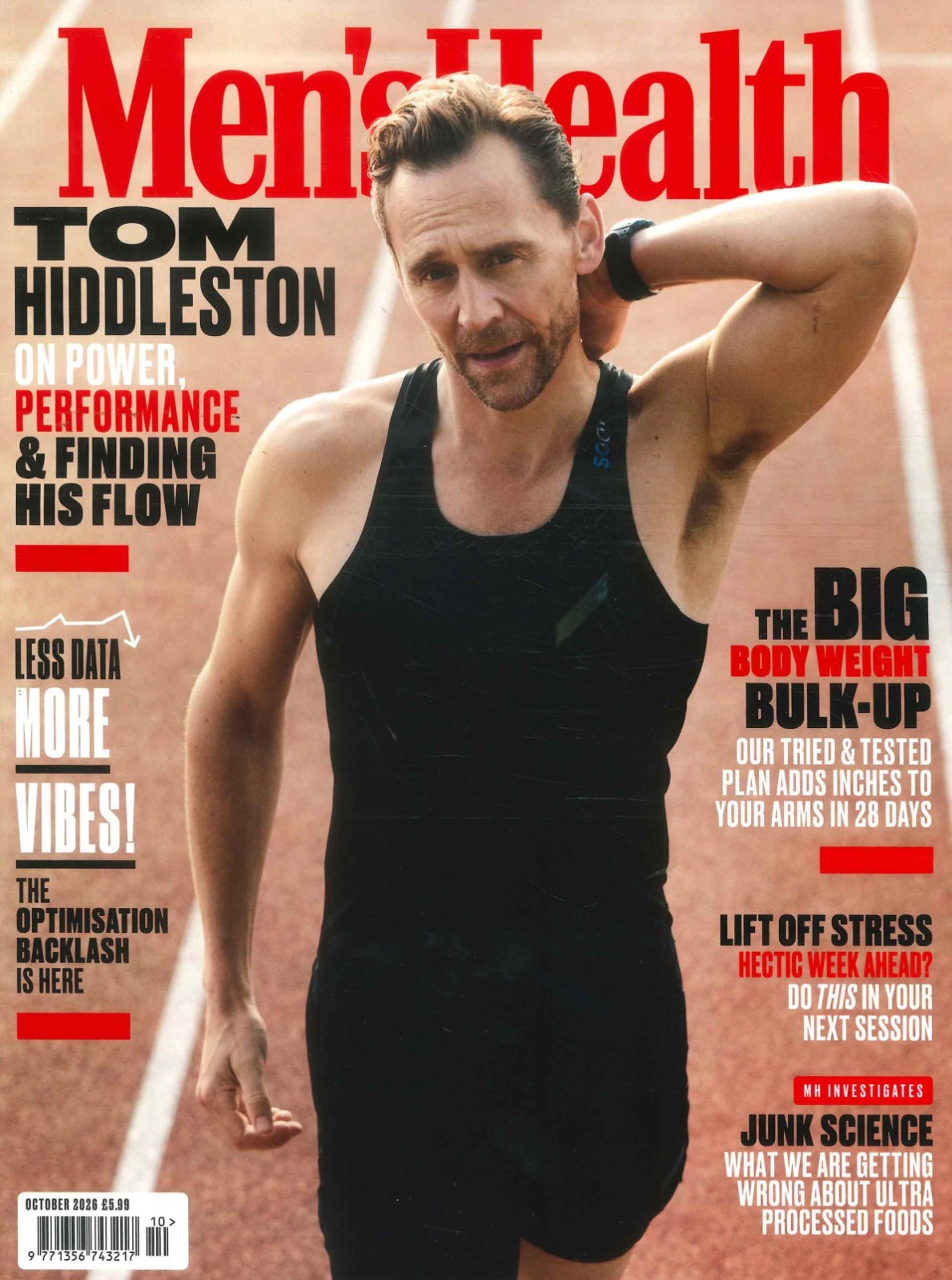 UK Men's Health Magazine: Tom Hiddleston, Lando Norris, Mike Israetel, Oct 2026