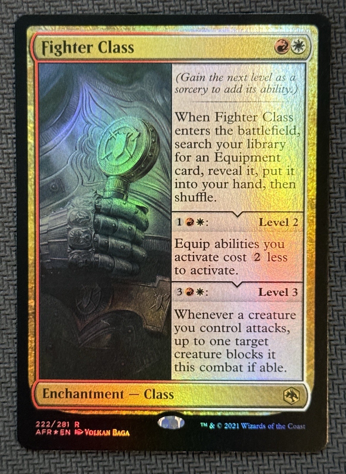 Fighter Class #222 (Foil) (NM) Forgotten Realms AFR Magic MTG Fighter Class #222 (Foil) (NM) Forgotten Realms AFR Magic MTG