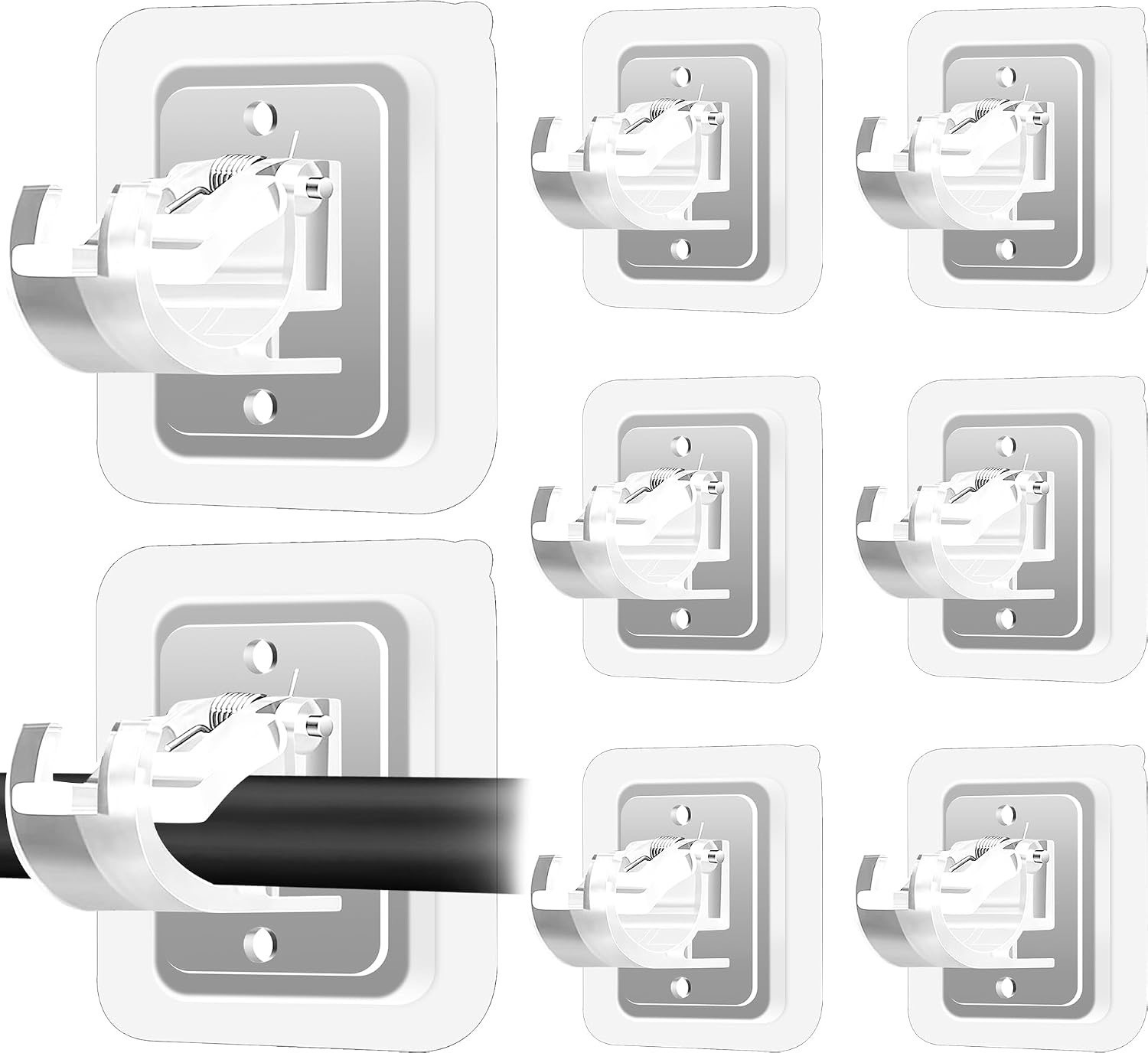 8PCS No Drill Curtain Rod Brackets Drilling Self Adhesive 8 Transparent 8PCS No Drill Curtain Rod Brackets Drilling Self Adhesive 8 Transparent