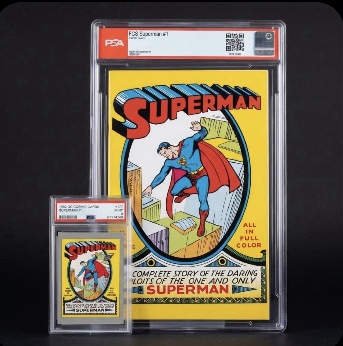 Superman #1 - 1992 Impel DC Comics 177 PSA 9.0 & 2022 FCS DC Comics Book PSA 9.8 Superman #1 - 1992 Impel DC Comics 177 PSA 9.0 & 2022 FCS DC Comics Book PSA 9.8