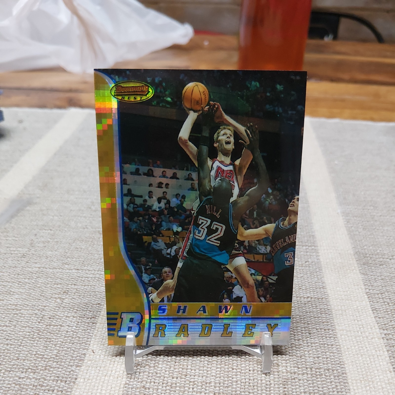 1997 Topps Bowmans Best # 45 Shawn Bradley Atomic 28 Refractor 1997 Topps Bowmans Best # 45 Shawn Bradley Atomic 28 Refractor