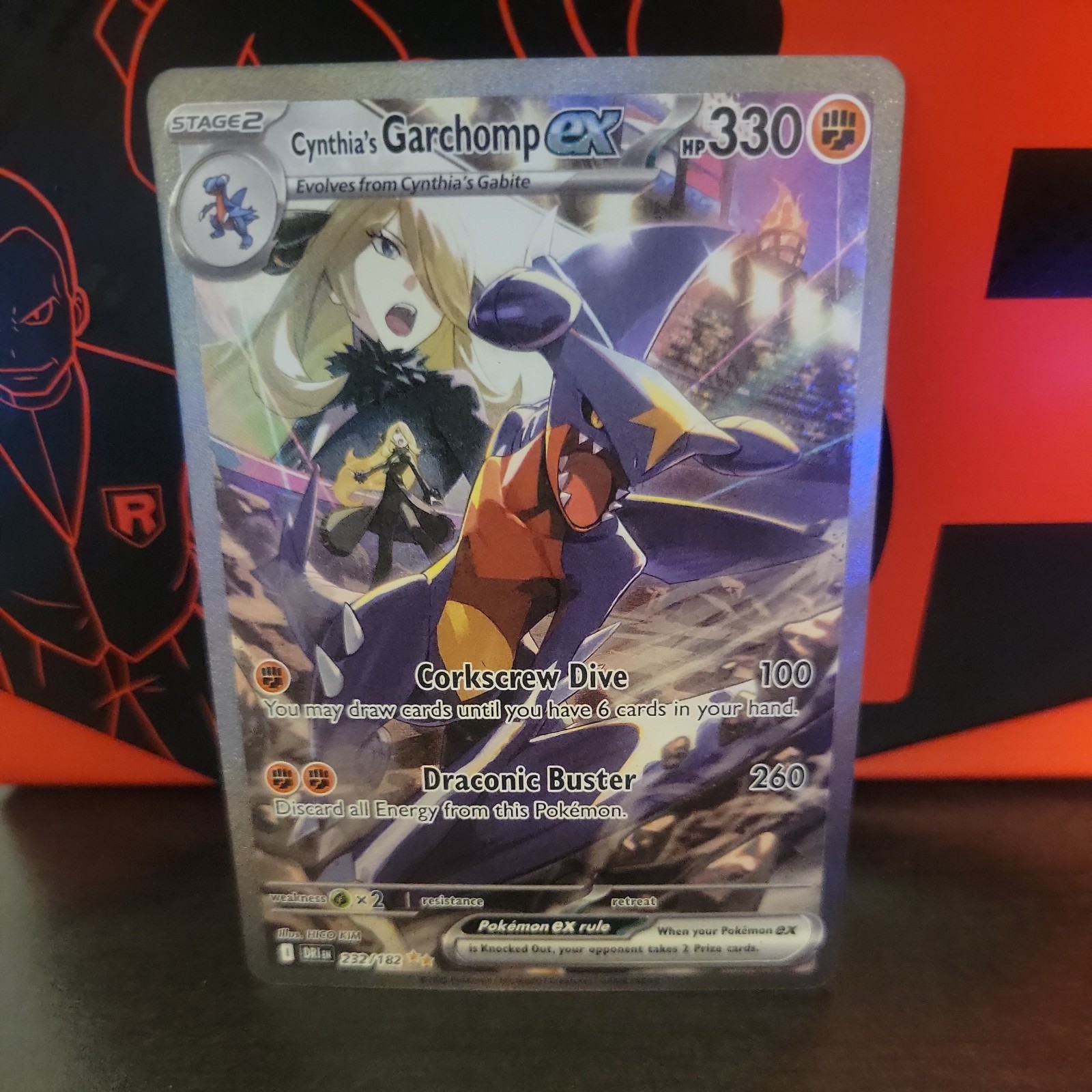 Pokemon Cynthia\'s Garchomp ex 232/182 SV10 SIR Holo Full Art PSA 10 CONTENDER?? Pokemon Cynthia\'s Garchomp ex 232/182 SV10 SIR Holo Full Art PSA 10 CONTENDER??