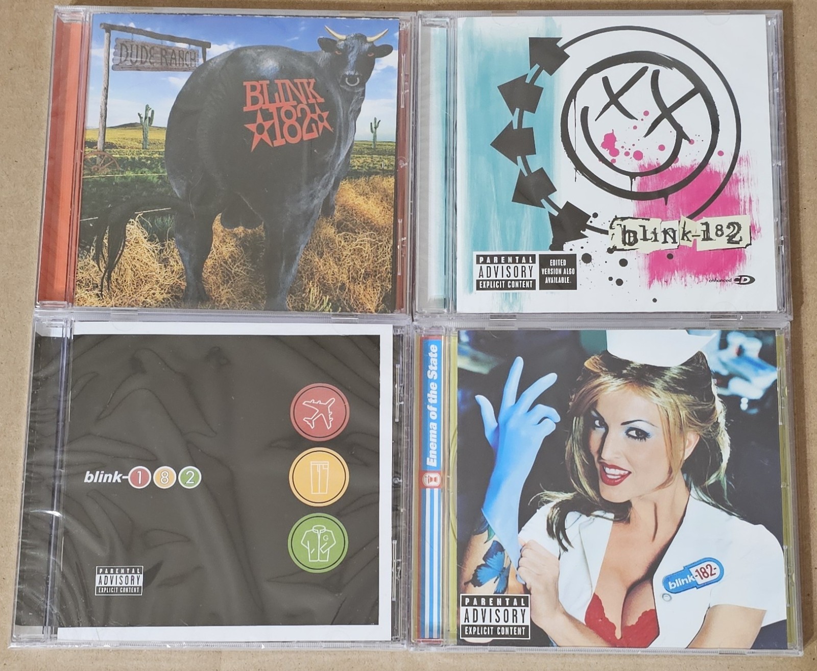 Blink 182 Enema of the State - Take Off - Self-Titled - Dude Ranch (4) CD Lot Blink 182 Enema of the State - Take Off - Self-Titled - Dude Ranch (4) CD Lot
