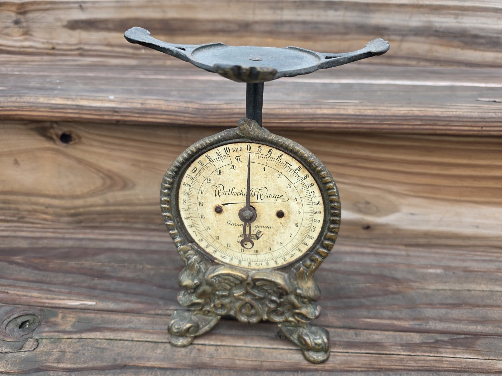 Rare Antique 1890s Art Nouveau Gargoyle Base Bronzed Cast Iron Kitchen Scale Rare Antique 1890s Art Nouveau Gargoyle Base Bronzed Cast Iron Kitchen Scale