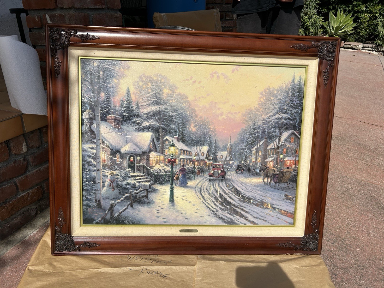 Thomas Kinkade Village Christmas Christmas Cottage VIII S/N Canvas #163/1950 COA