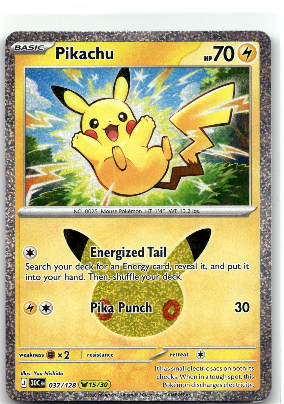 Pikachu Holofoil [30C - 037/128]