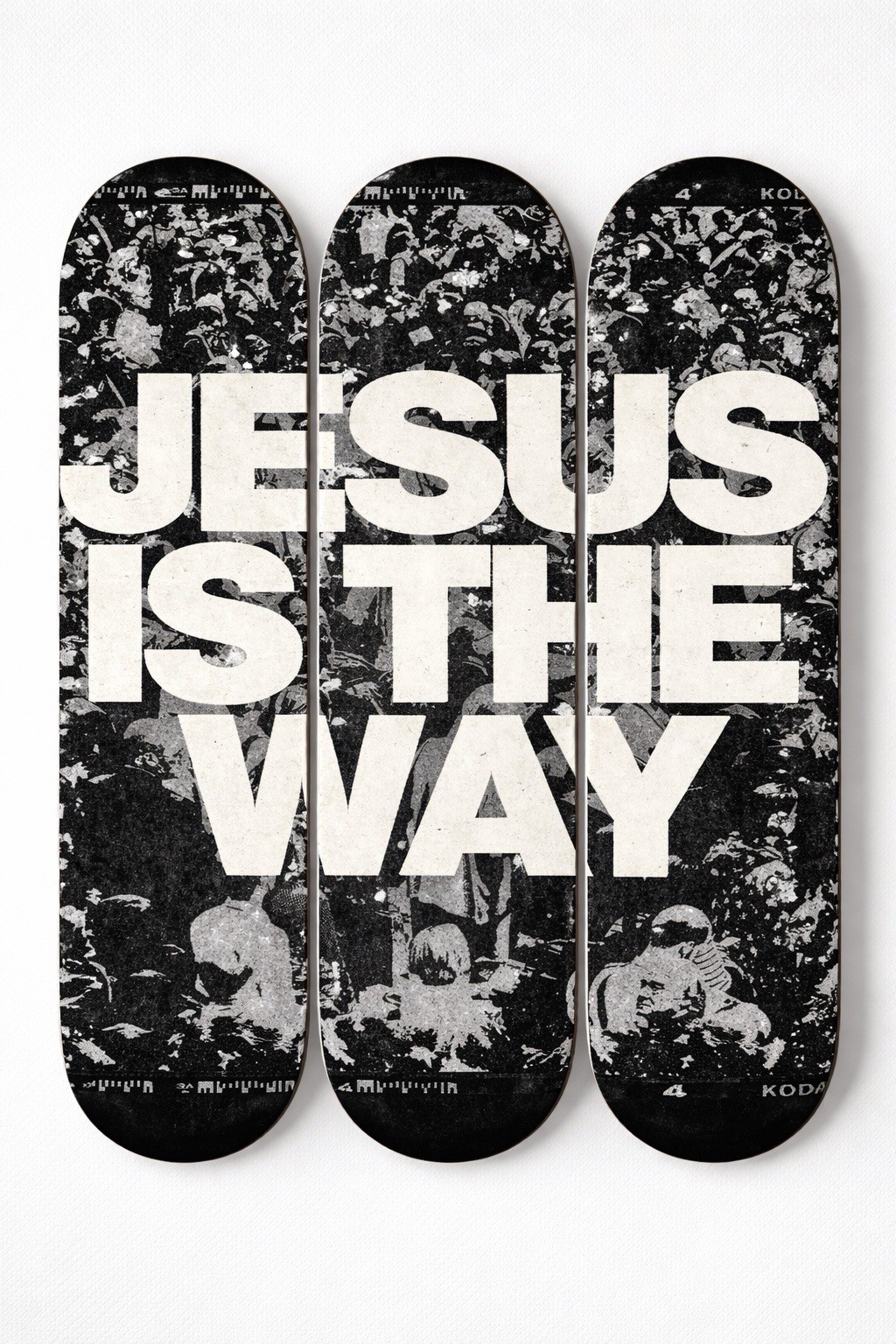 Jesus Is The Way 3 Piece Skateboard Wall Art Christian Home Decor