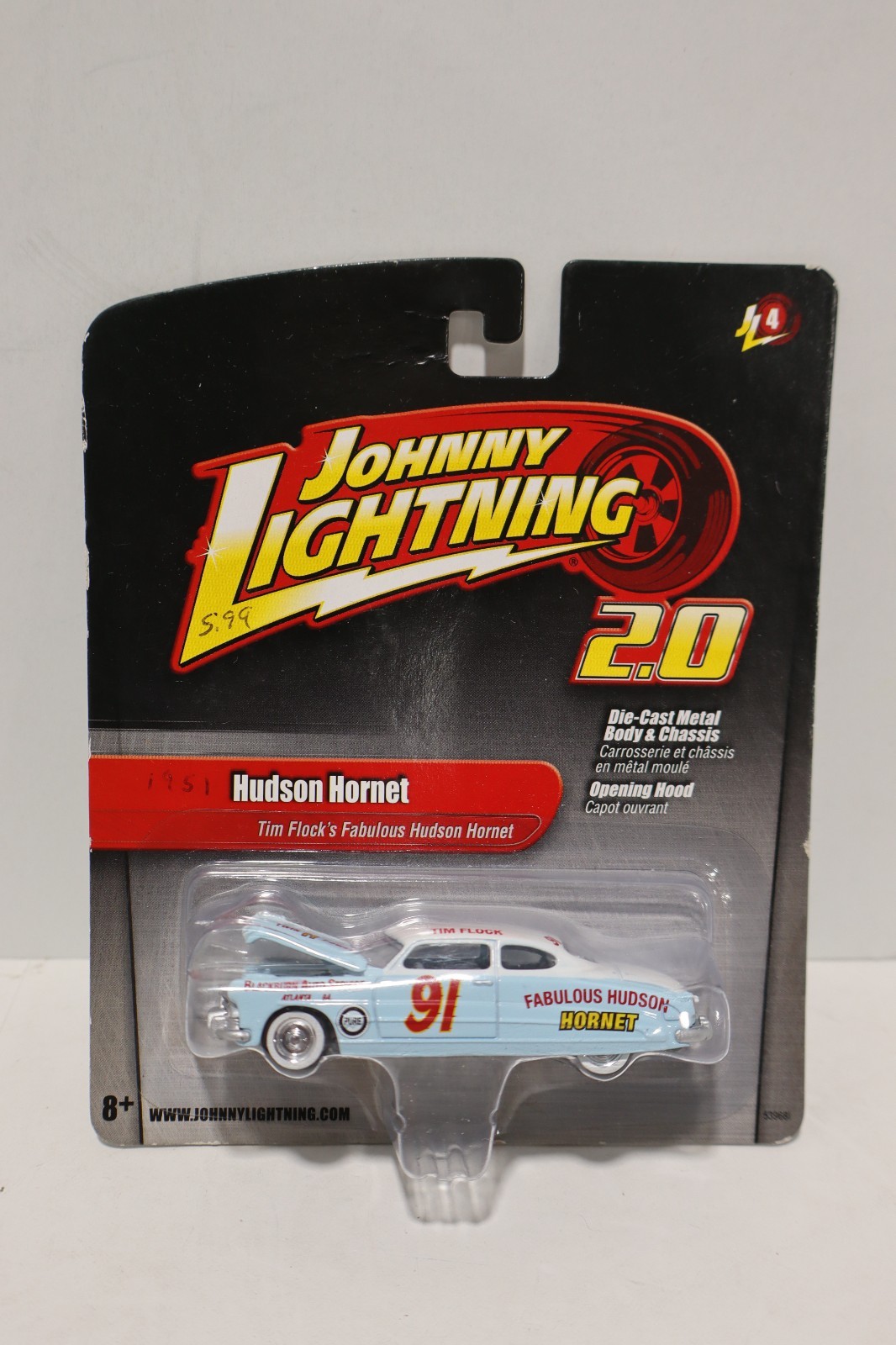 Johnny Lightning 2.0 Tim Flock's Fabulous Hudson Hornet 2010 CARD WEAR Johnny Lightning 2.0 Tim Flock's Fabulous Hudson Hornet 2010 CARD WEAR