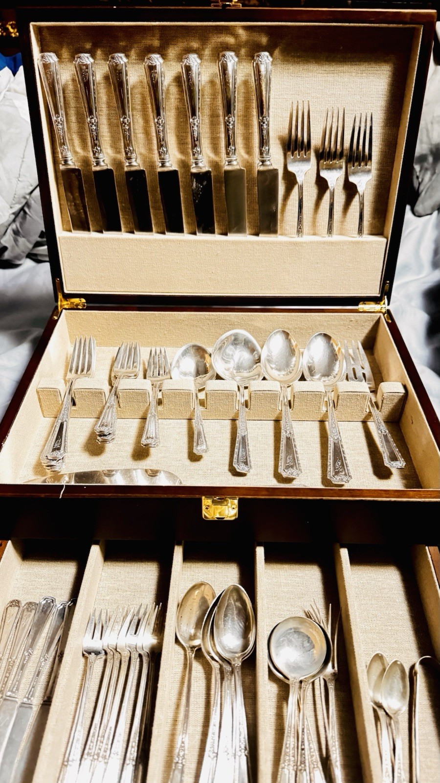 LOUIS XIV Towle Sterling Silver Flatware Pat 1924 Set of 8 service 60 pieces LOUIS XIV Towle Sterling Silver Flatware Pat 1924 Set of 8 service 60 pieces