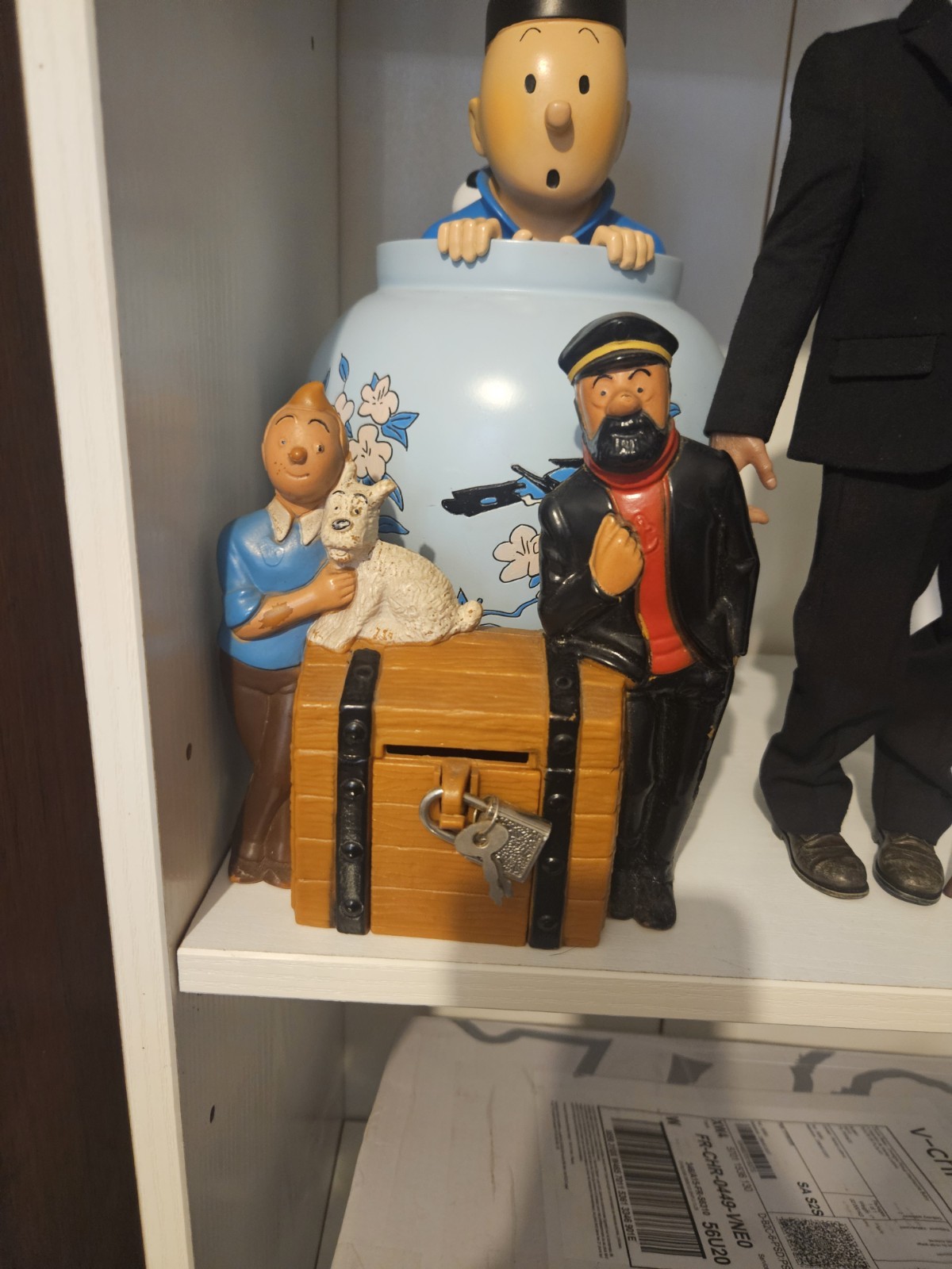 Rare Vintage Tintin Snowy Haddock 1964 Lombard Piggy Bank 