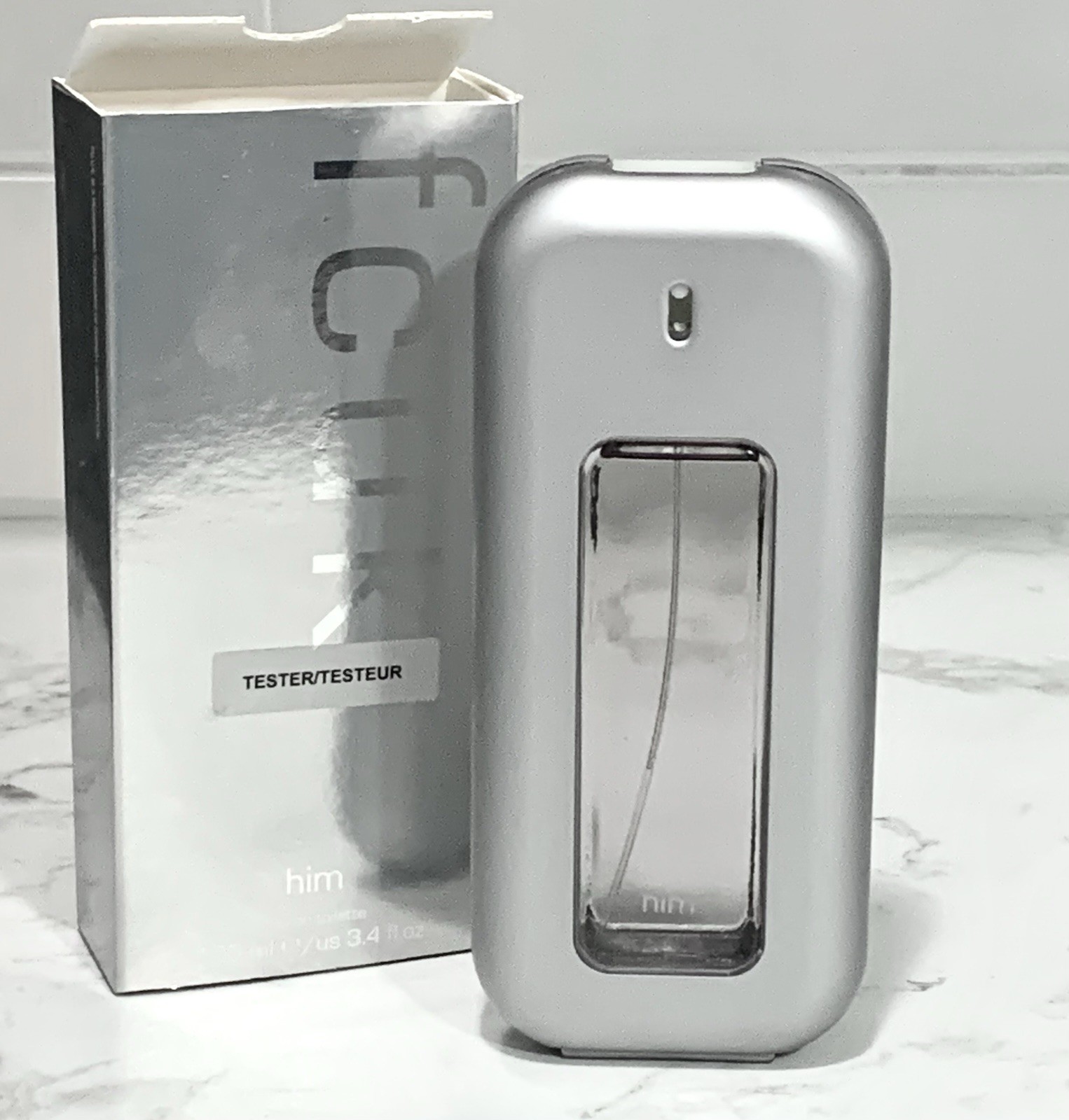 FCUK HIM by French Connection Cologne 3.4 oz EDT Spray For Men Damaged Box READ FCUK HIM by French Connection Cologne 3.4 oz EDT Spray For Men Damaged Box READ