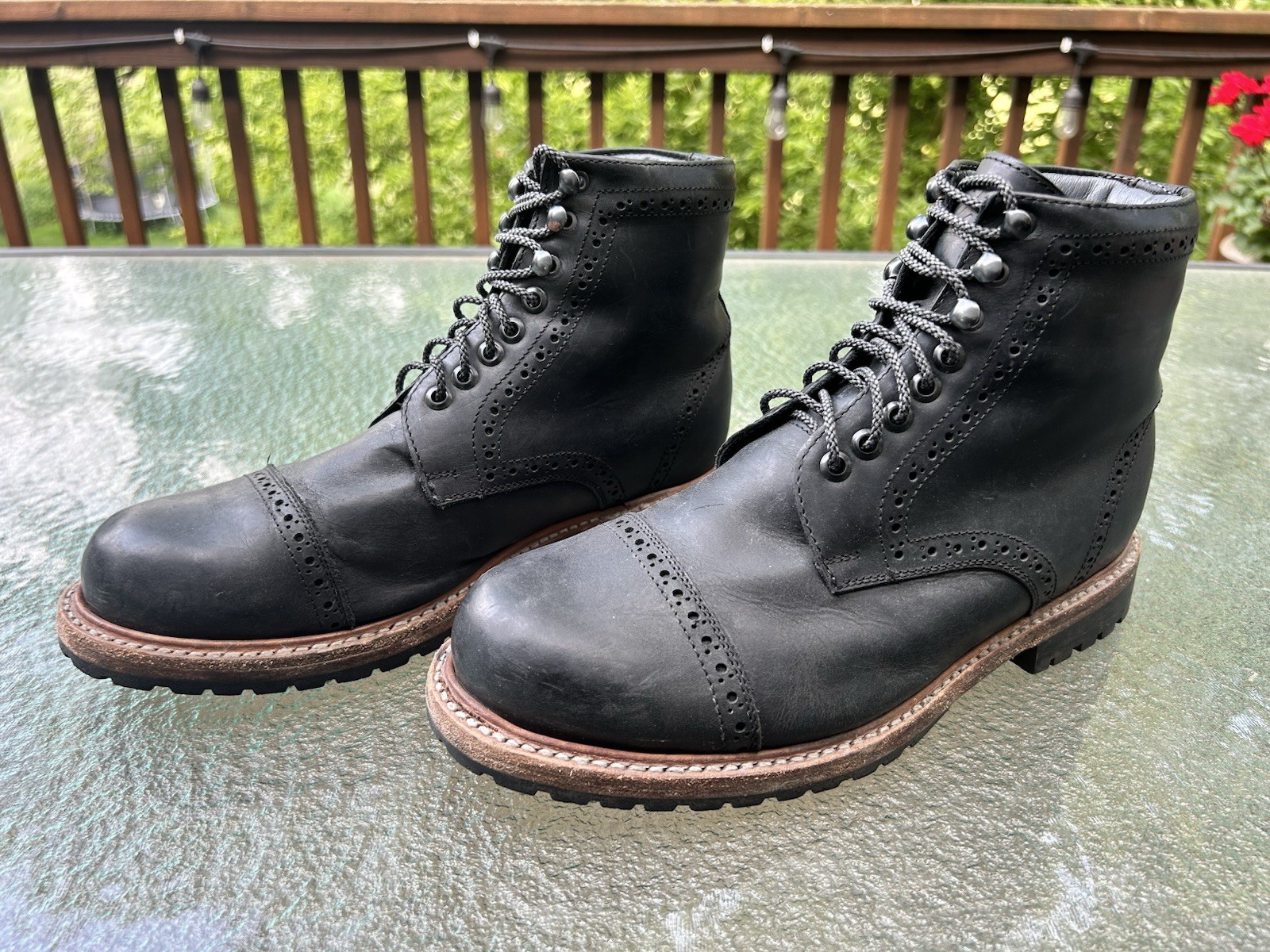 Men\'s WILCOX FAIRFAX Cap Toe Goodyear Welt Black Heritage Leather Boots Sz-8.5 Men\'s WILCOX FAIRFAX Cap Toe Goodyear Welt Black Heritage Leather Boots Sz-8.5