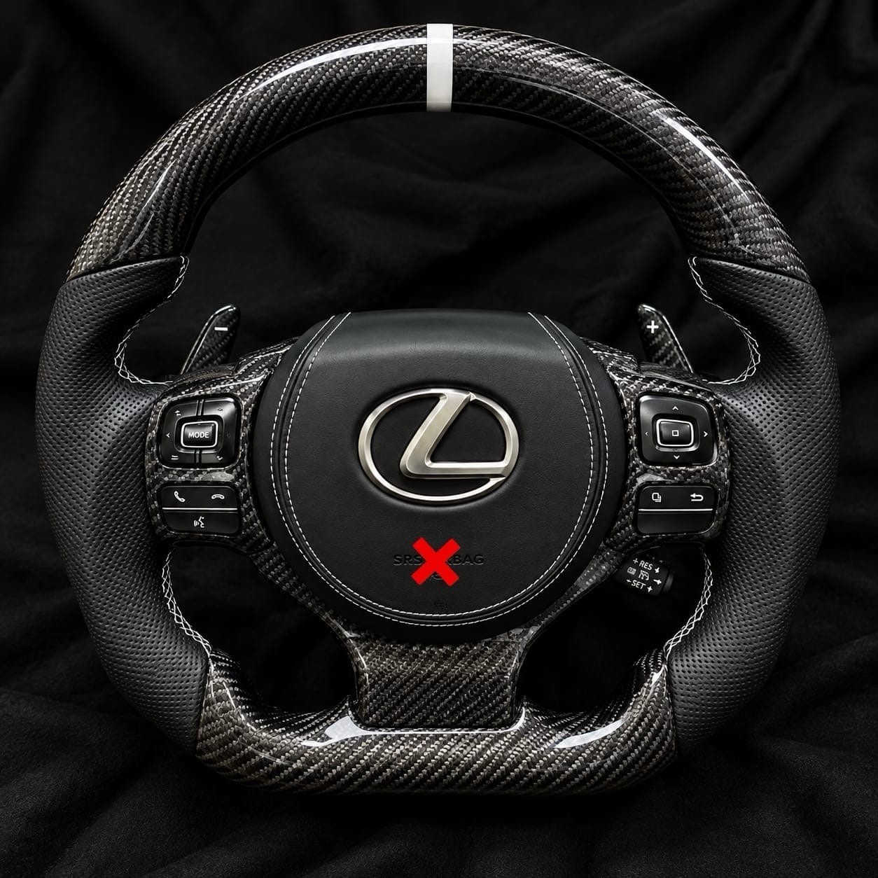 Real Carbon Fibre Steering Wheel for Lexus IS250 IS300H IS350 F Sport ISF RCF