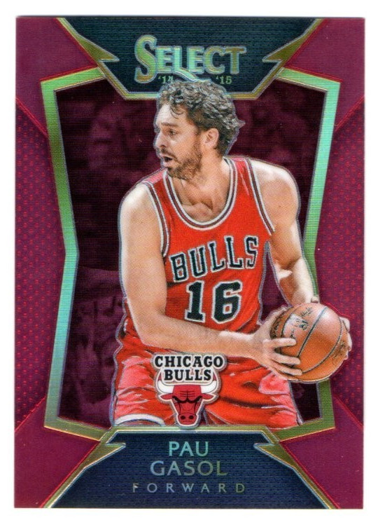 2014-15 Panini Select Pau Gasol #41 Red Prizm #\'d 055/149 2014-15 Panini Select Pau Gasol #41 Red Prizm #\'d 055/149