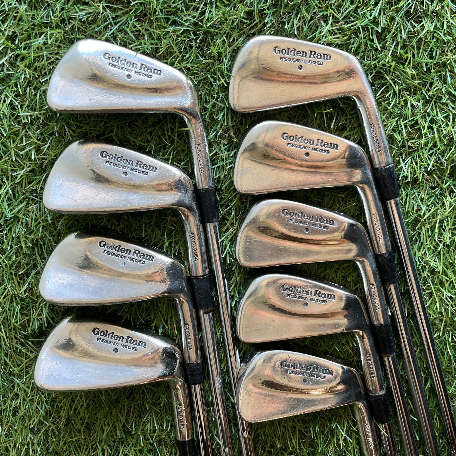 Golden Ram Tour Grind Iron Set 2-Pw X-Stiff Forged Frequency Matched Vintage Golden Ram Tour Grind Iron Set 2-Pw X-Stiff Forged Frequency Matched Vintage