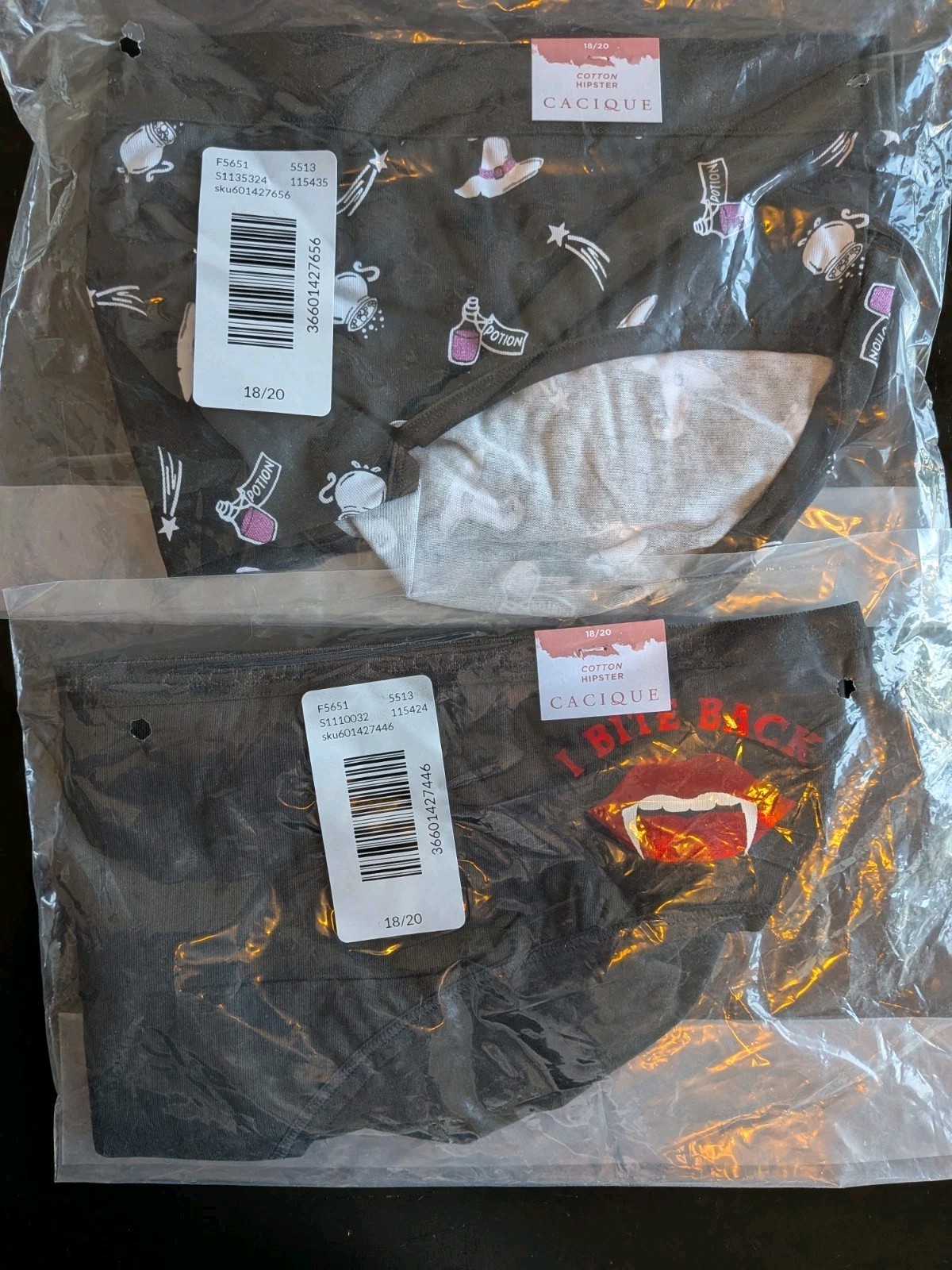 Lane Bryant 18/20 Cotton Hipster Set 2 Halloween Witch Potion/Bite Back Set Lane Bryant 18/20 Cotton Hipster Set 2 Halloween Witch Potion/Bite Back Set