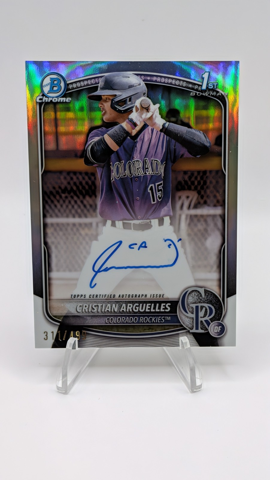 2025 Bowman Chrome Cristian Arguelles #CPA-CAR Refractor /499