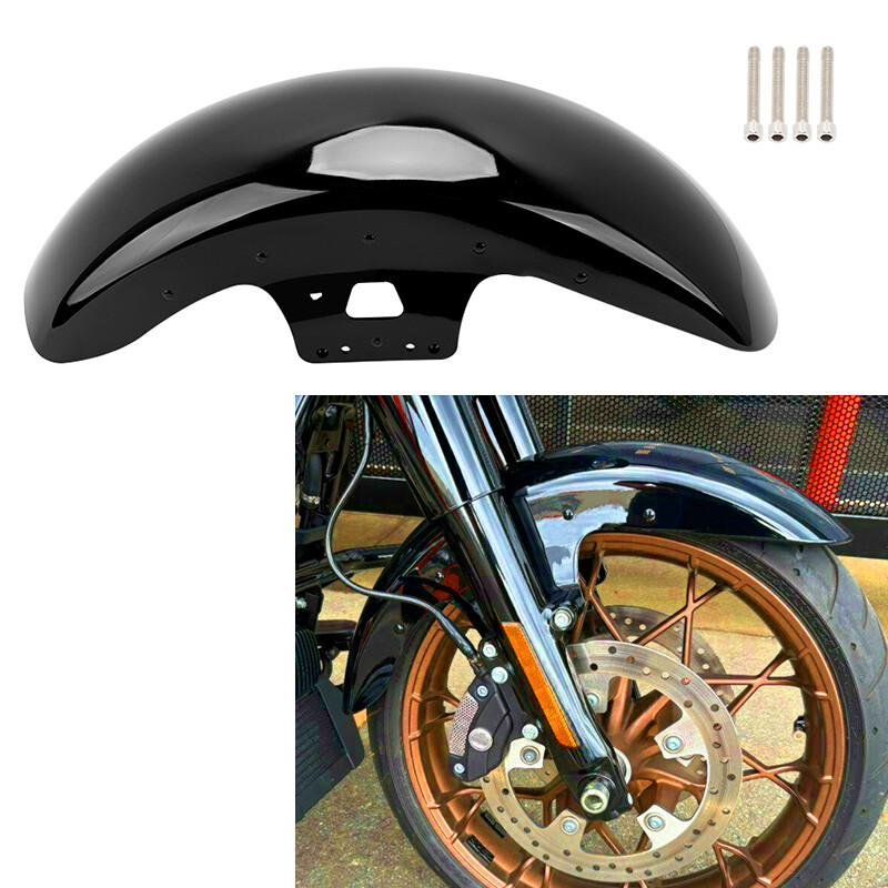19'' Vivid Black Front Fender For Harley Street Road Glide Road King 2014-2023 19'' Vivid Black Front Fender For Harley Street Road Glide Road King 2014-2023