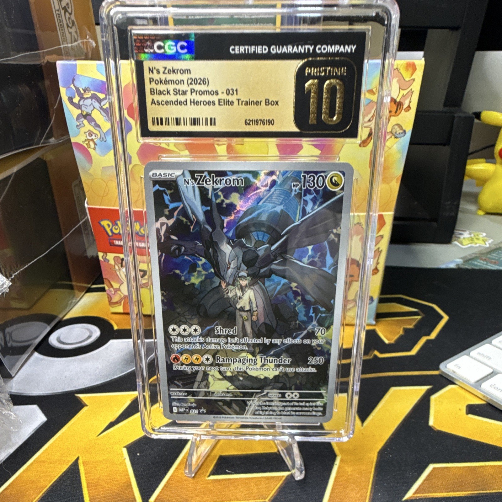 CGC Pristine 10 N's Zekrom Black Star Promo 031 Holo EN 2026 CGC Pristine 10 N's Zekrom Black Star Promo 031 Holo EN 2026