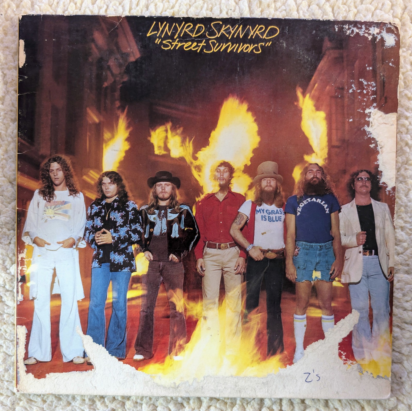 Lynyrd Skynyrd 'Street Survivors' MINT vinyl, Flames Cover, 1977 MCA 3029