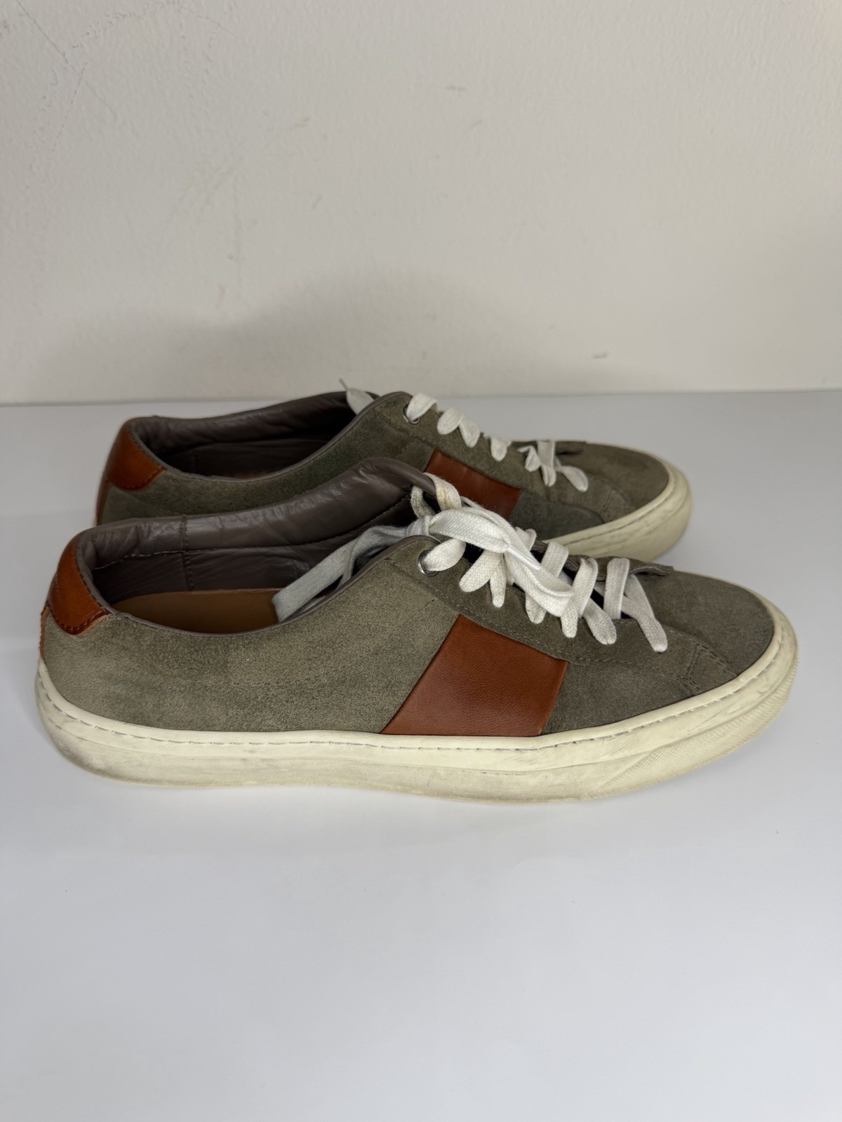 goodman brand shoes Casual Lace Up Sneakers Men’s Size 8 Brown Olive Green Suede goodman brand shoes Casual Lace Up Sneakers Men’s Size 8 Brown Olive Green Suede