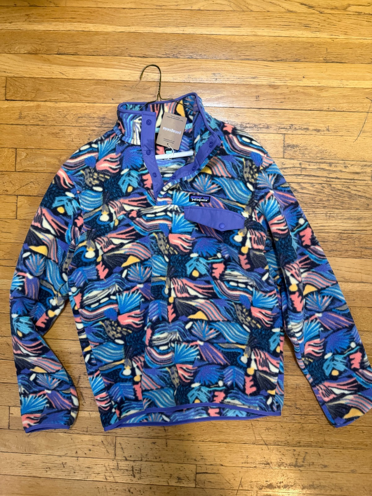 Patagonia Lightweight Synchilla Snap-T Pullover Joy Pitch Blue Mens M NWT 25551