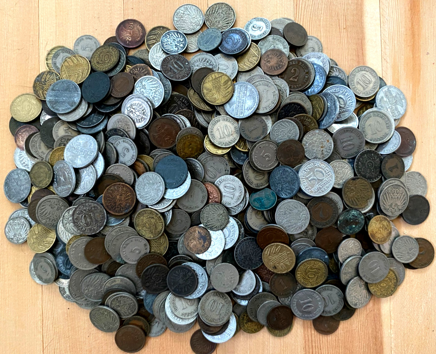 Germany Old Vintage Coins WWI Era Random Lot of FIVE Random Genuine German Coins