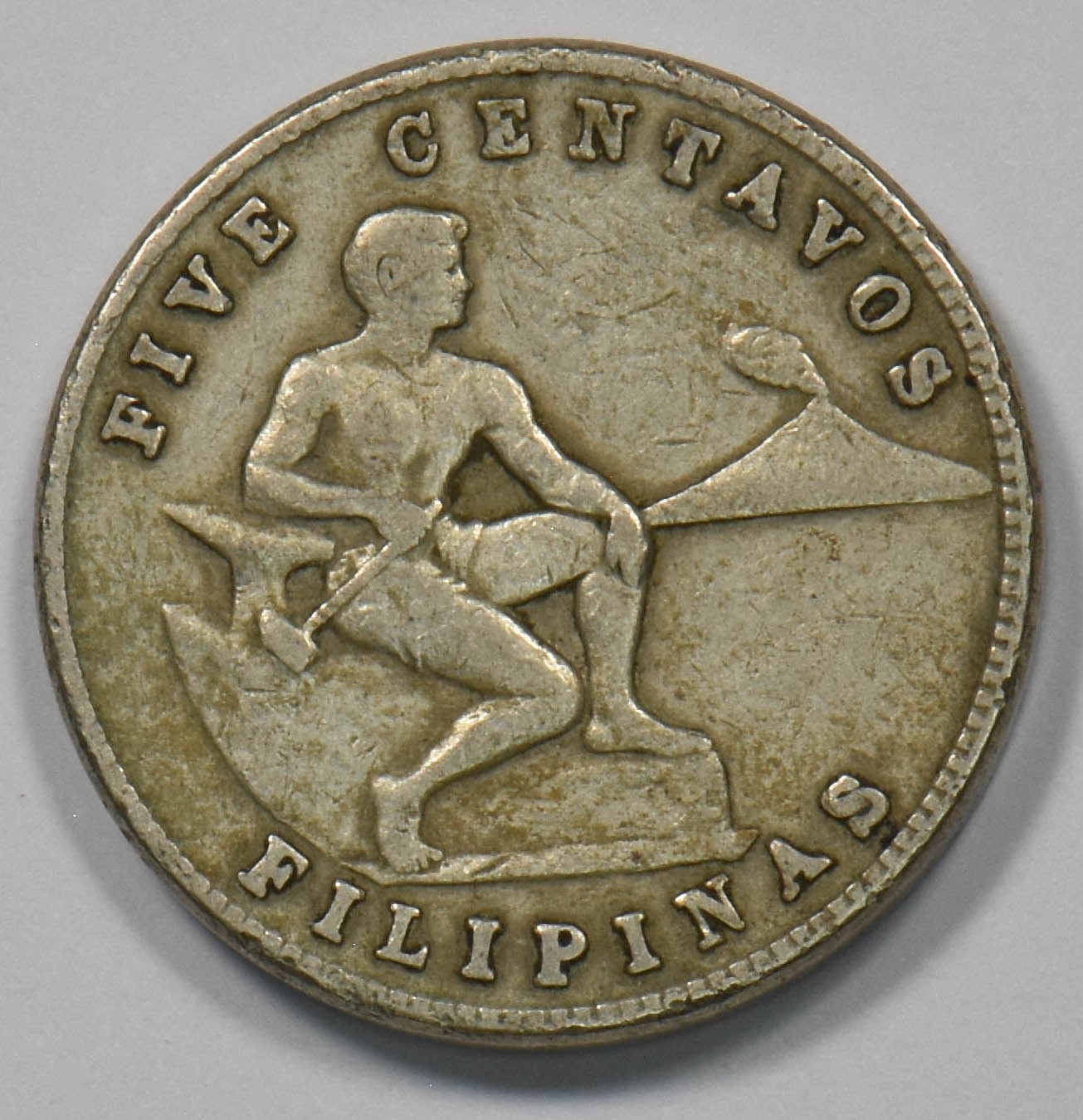 Philippines U.S. (1898-1946) 1915-S 5 Centavos Eagle and Shield P902807 combine