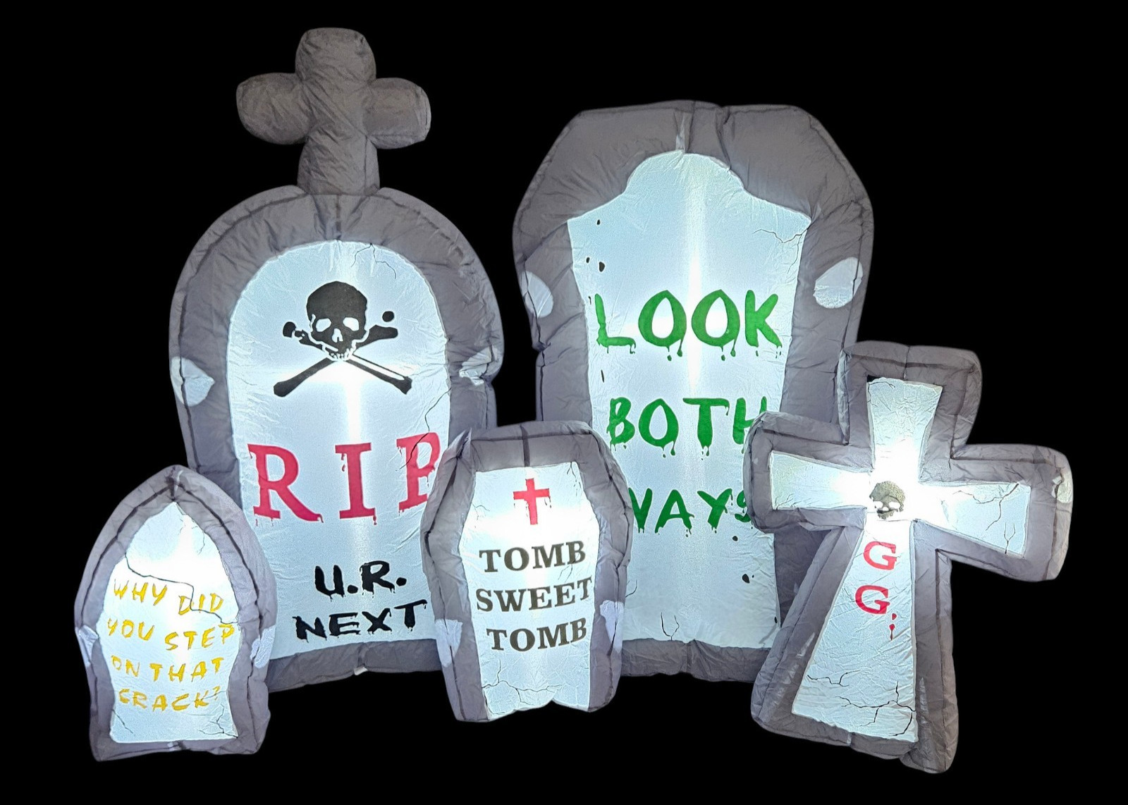 Halloween Inflatable Tombstone Graveyard Outdoor Blow Up Yard Decorations 7FT